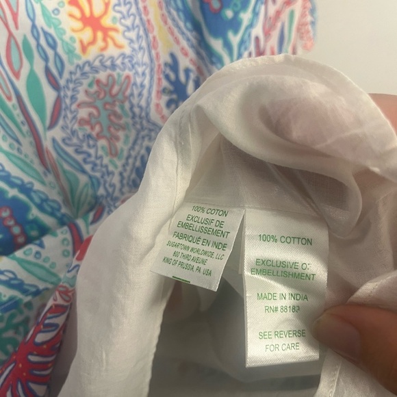 Lilly Pulitzer Courtney Multi Let Minnow Beaded Tunic Shift Dress size small - Picture 8 of 11